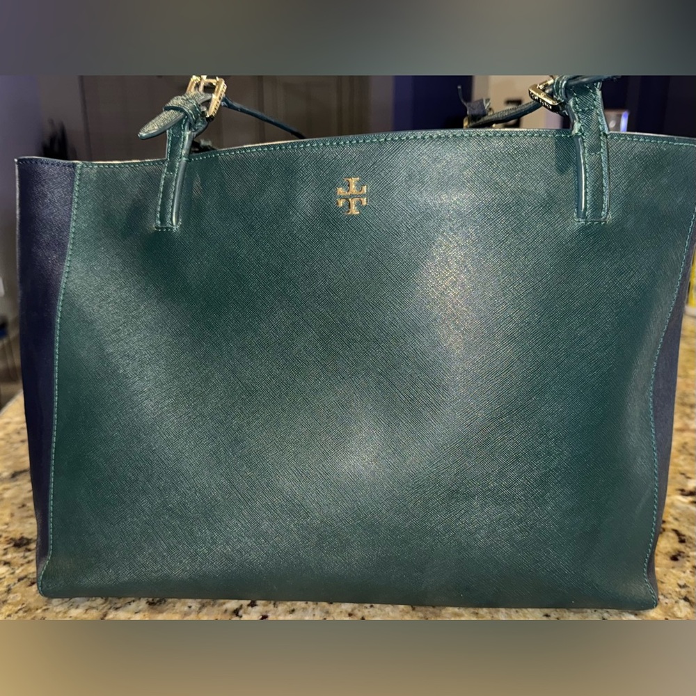 Tory Burch York Buckle laptop tote purse bag RARE color! - Picture 2 of 16